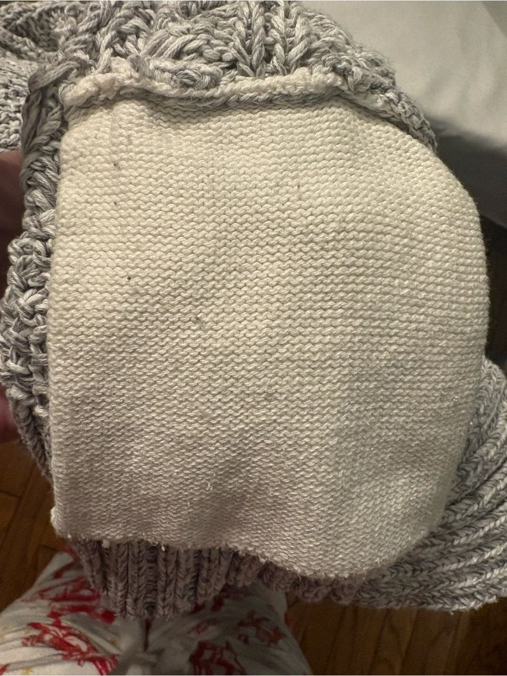 GAP Kids Heather Gray Cable Knit Open-Front Cable Knit Cardigan 100% Cotton
